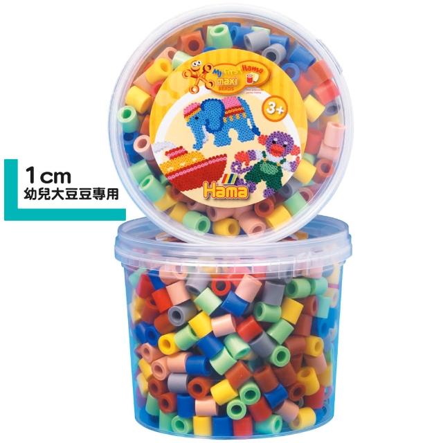 【Hama幼兒大豆豆】600顆大拼豆罐裝補充桶(69膚彩色)