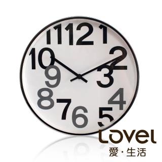 【LOVEL】時尚簡約風格鋁框壁鐘-掛鐘30cm(個性數字B)