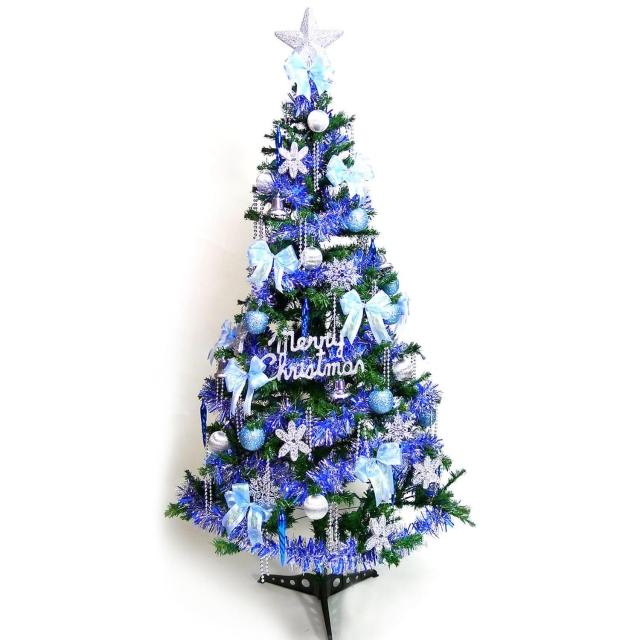 【聖誕裝飾品特賣】超級幸福12尺 12呎(360cm一般型裝飾綠聖誕樹 藍銀色系配件組 不含燈)