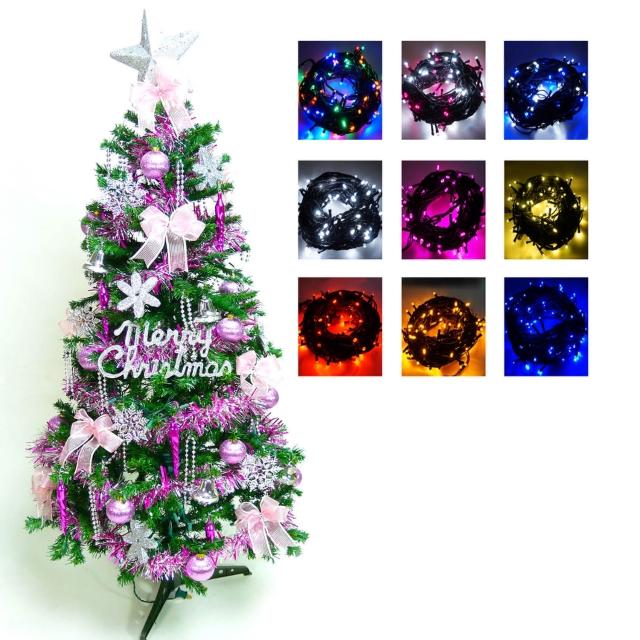 【聖誕裝飾品特賣】超級幸福12尺-12呎(360cm一般型裝飾聖誕樹+銀紫色系配件+100燈LED燈7串 附跳機)