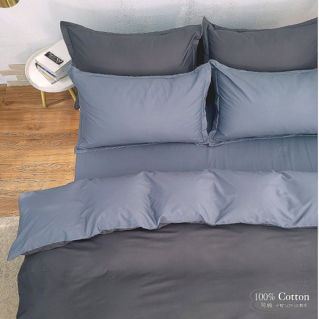 【Lust】雙色極簡風格-《雙粉》100%純棉、單人加大3.5尺精梳棉床包-歐式枕套 《不含被套》 玩色MIX系列