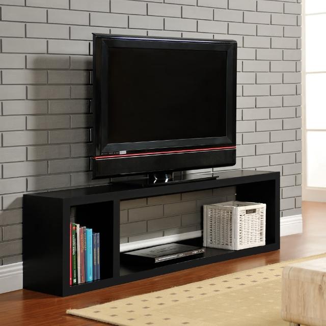 【FUN生活】DIY現代感簡約電視櫃-置物櫃-收納櫃(黑色)