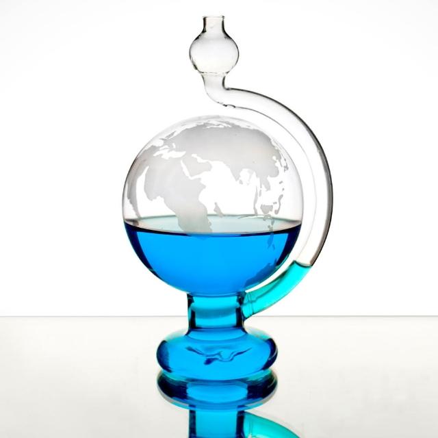 【賽先生科學】天氣預報球-玻璃氣壓球-晴雨儀(世界地圖版)