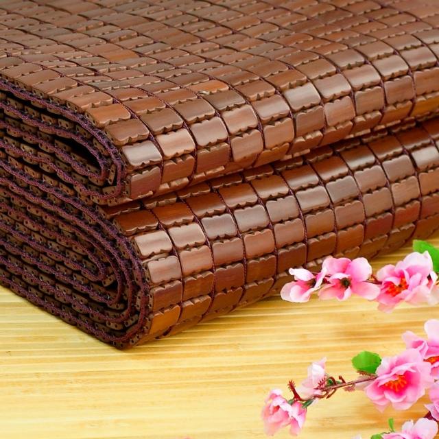 【雅曼斯Amance】專利棉織帶碳化天然麻將竹蓆-涼蓆-單人3.5尺(鬆緊帶款)