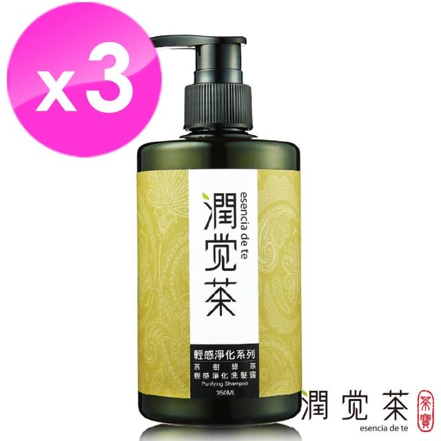 【茶寶 潤覺茶】茶樹綠茶輕感淨化洗髮露350ml(3瓶組)