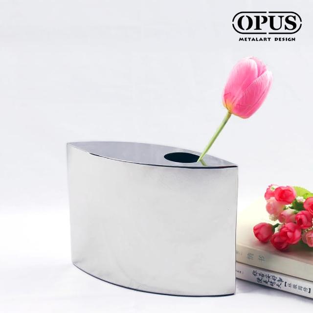 【OPUS 東齊金工】不鏽鋼藝術系列 金屬鏡面花器(貓眼檯面花瓶 VS014)