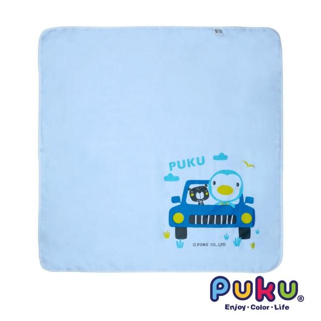 【PUKU藍色企鵝】紗布大浴巾-90-90cm(水色) 【PUKU藍色企鵝】紗布大浴巾-90-90cm(水色)