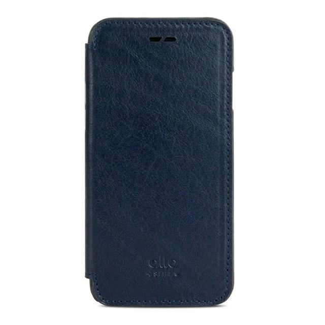 【alto】iPhone 7 側翻式皮革手機套 Foglia - 海軍藍(alto 義大利真皮皮革)