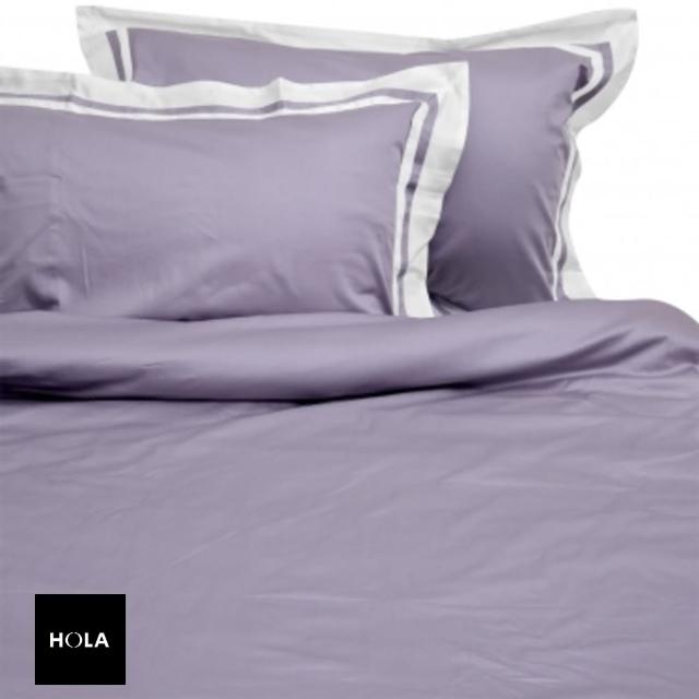 【HOLA】HOLA home索爾特素色拼接床被組 加大 紫色