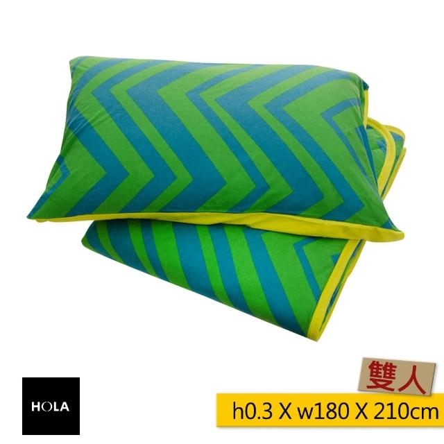 【HOLA】HOLA home現代折線針織涼被枕套組 雙人