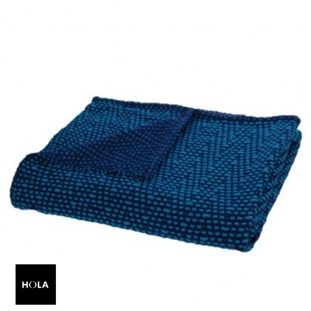 【HOLA】HOLA home 亮藍絲幾何交織毯