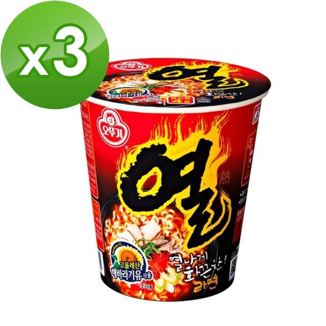 【韓國不倒翁OTTOGI】辛辣杯麵(62g)x3入 【韓國不倒翁OTTOGI】辛辣杯麵(62g)x3入