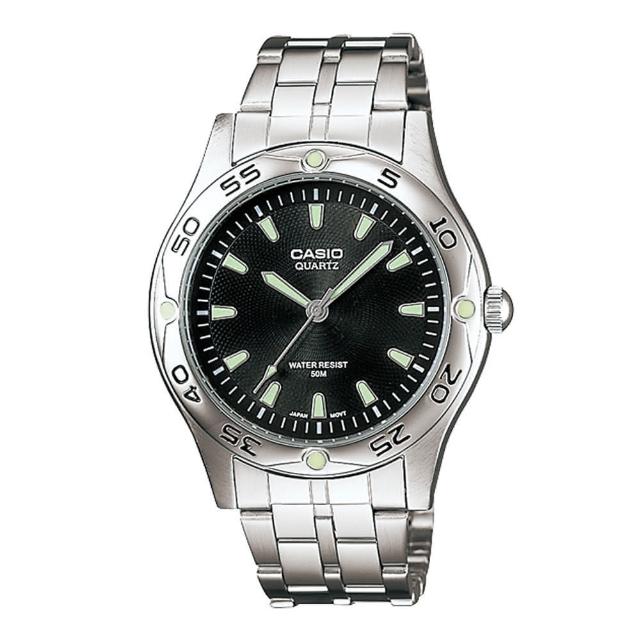【CASIO】時尚不鏽鋼夜光指針腕錶(MTP-1243D-1A)