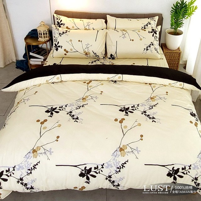 【LUST生活寢具】《京城古風》100%純棉、雙人6尺精梳棉床包-枕套-舖棉被套、台灣製