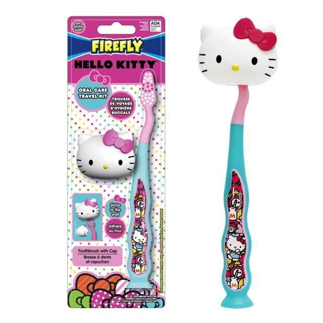 【美國 FIREFLY】HELLO KITTY單入兒童牙刷(附造型刷蓋)