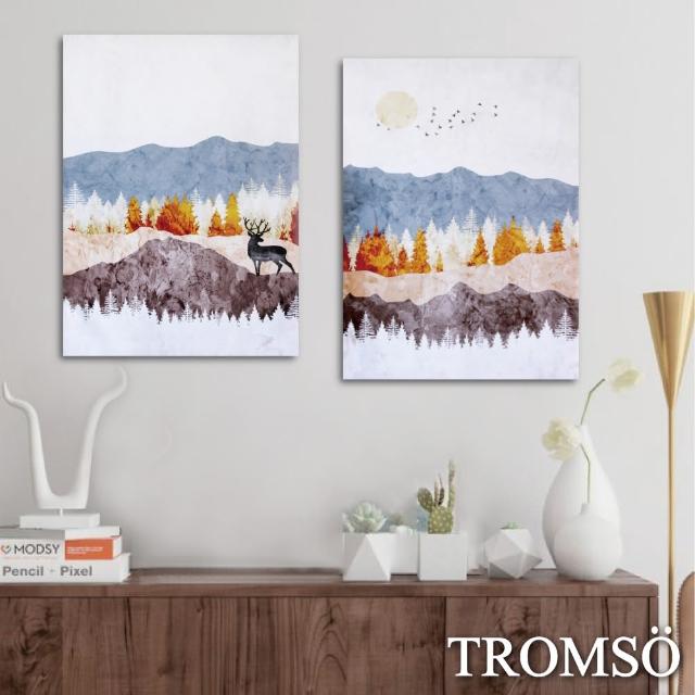 【TROMSO】時尚無框畫-北歐森林(二幅一組無框畫40X55CM)