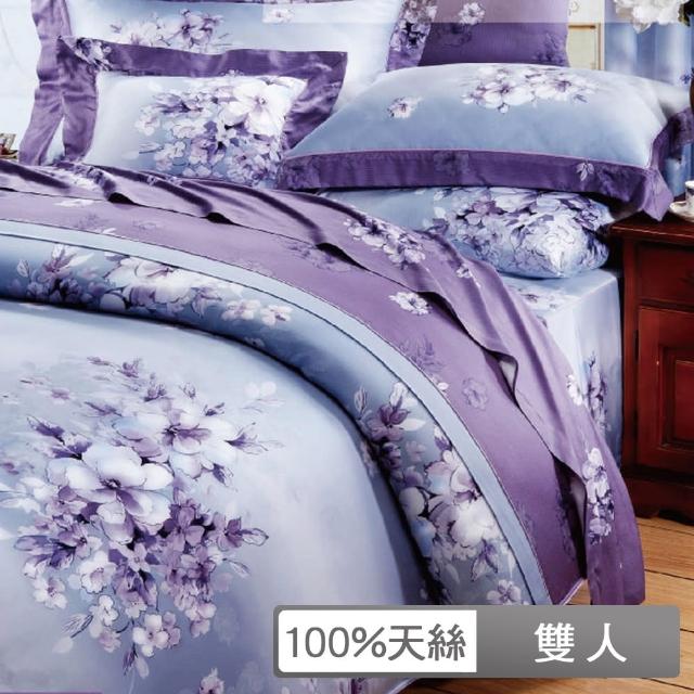 【貝兒居家寢飾生活館】頂級100%天絲床罩鋪棉兩用被七件組(雙人-夢想花語)