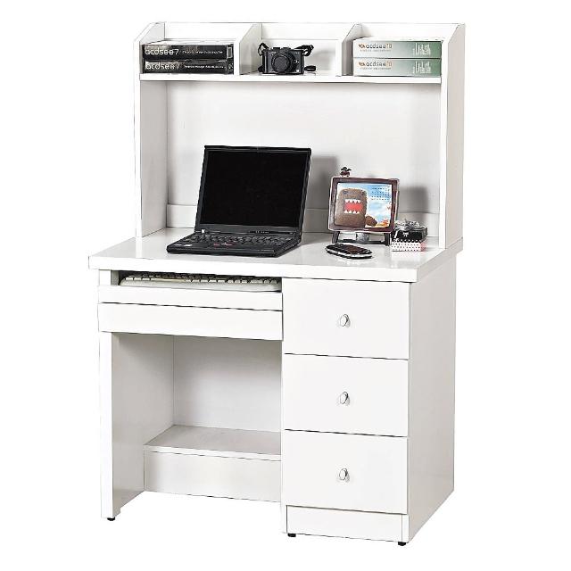 【AS】卡麗3尺白色電腦書桌-90x60x135cm
