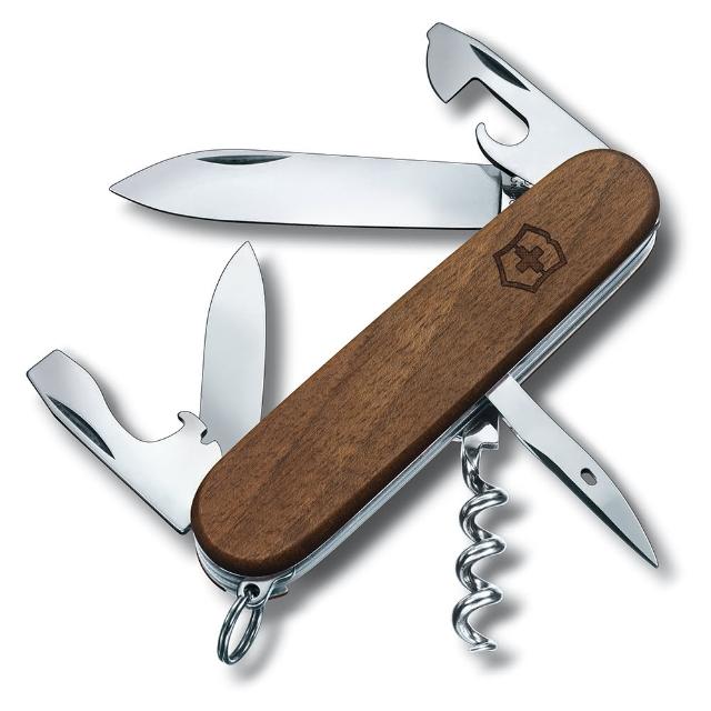 【VICTORINOX 瑞士維氏】Spartan Wood胡桃木10用瑞士刀