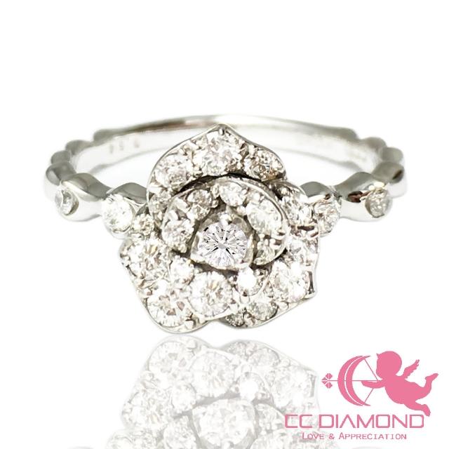 CC Diamond【CC Diamond】日本進口設計款*浪漫玫瑰花鑽石戒指*(鑽石 戒指)