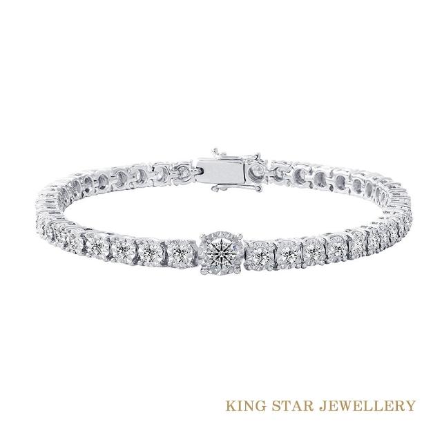 【King Star】繁星30分鑽石18K金手鍊(超過8克拉的視覺效果)