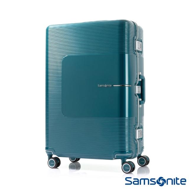 【Samsonite 新秀麗】28吋Tri-Tech摩登PC鋁框減震輪TSA海關鎖行李箱 土耳其藍(GN4)
