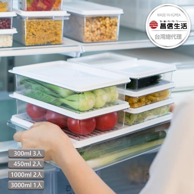 【韓國昌信生活】SENSE冰箱萬用保鮮盒8件組(momo限定A)