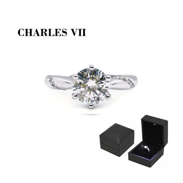 【CHARLES VII】查爾七世 皇家訂製款一克拉女鑽戒/純銀戒台-真愛永恆