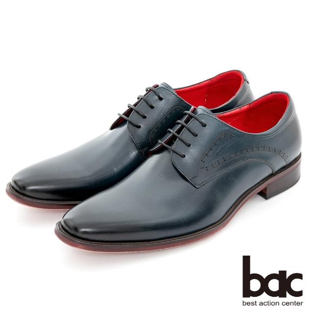 bac【bac】超輕量系列 俐落優雅胎牛皮上班鞋(藍色)
