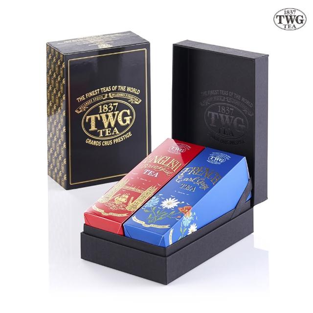 【TWG Tea】時尚茶罐雙入禮盒組 _ 英式早餐茶+法式伯爵茶(Haute Couture Style Gift Box)