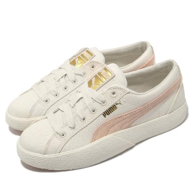 【PUMA】休閒鞋 Love In Bloom 女鞋 基本款 板鞋 帆布 穿搭推薦 玫瑰花 米 粉(37506501)