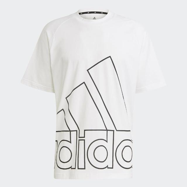 adidas 愛迪達【adidas 愛迪達】上衣 男款 運動 短袖上衣 健身 寬鬆 U BIG LOGO T 白 GU4290