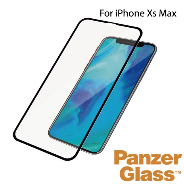 【PanzerGlass】iPhone Xs Max 3D耐衝擊高透鋼化玻璃保護貼(黑)