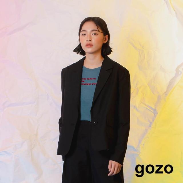 gozo【gozo】minus g-限量系列 率性純棉短版西裝外套(兩色)