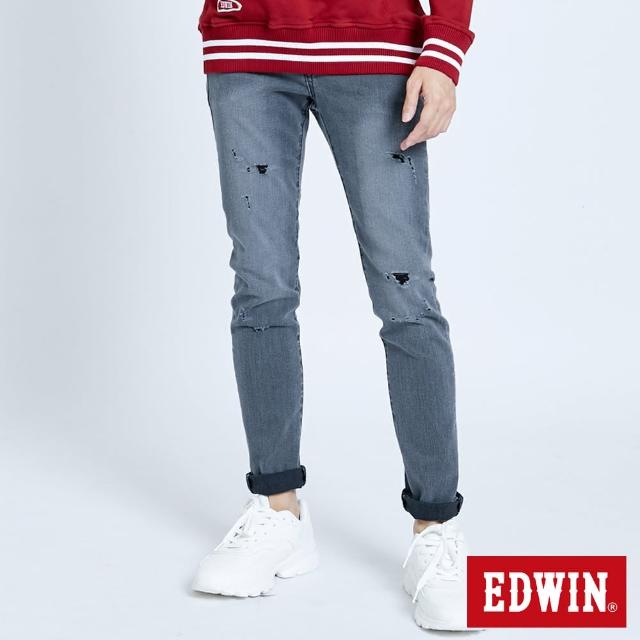 EDWIN【EDWIN】503 修身微破小直筒褲-男款(灰色)