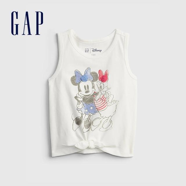 GAP【GAP】女幼童 Gap x Disney 迪士尼系列純棉背心(689334-白色)