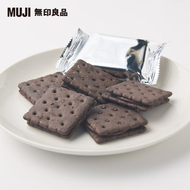 【MUJI 無印良品】奶油可可風味夾心餅乾/可可.2入x6袋