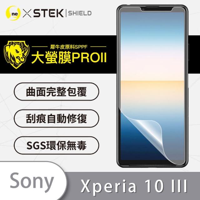 【o-one大螢膜PRO】Sony Xperia 10 III 滿版全膠手機螢幕保護貼(SGS環保無毒 超跑頂級犀牛皮 台灣製)