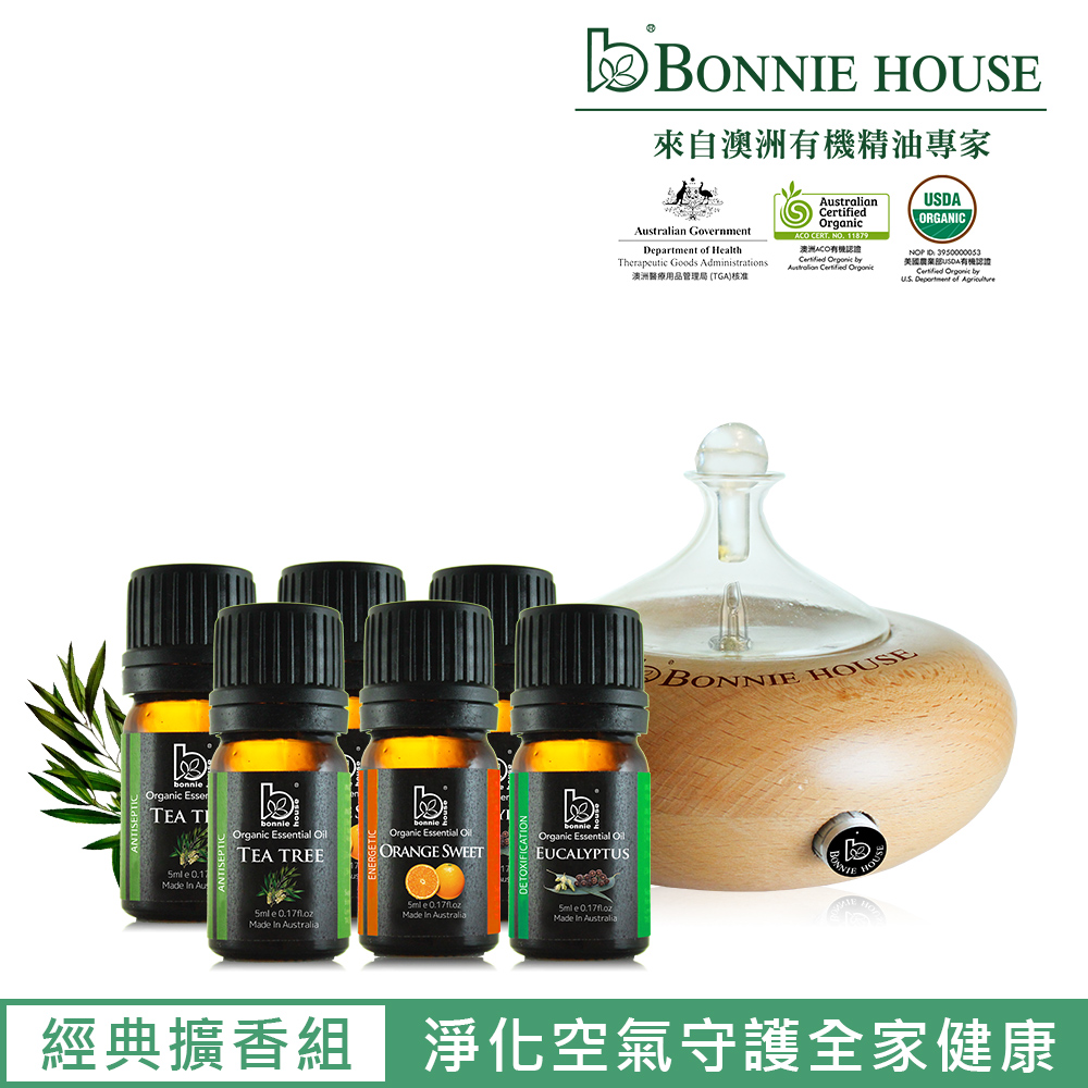 Bonnie House 月之湖 茶樹5ml 2 迷迭香5ml 2 尤加利5ml 2 Momo購物網