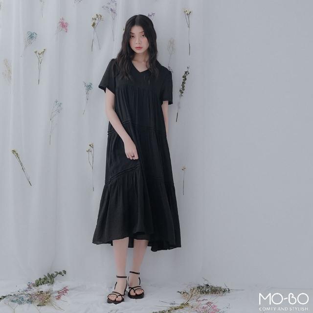 MO-BO【MO-BO】優雅清單V領悸動洋裝(洋裝)