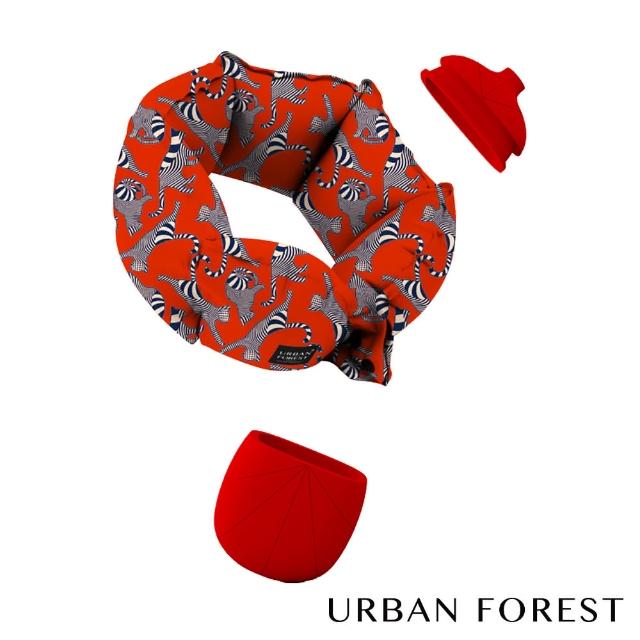【URBAN FOREST 都市之森】樹-口袋充氣頸枕 福貓限量禮盒