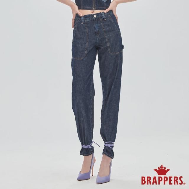 【BRAPPERS】女款 Boy Friend系列-高腰全棉直筒工作褲(深藍)