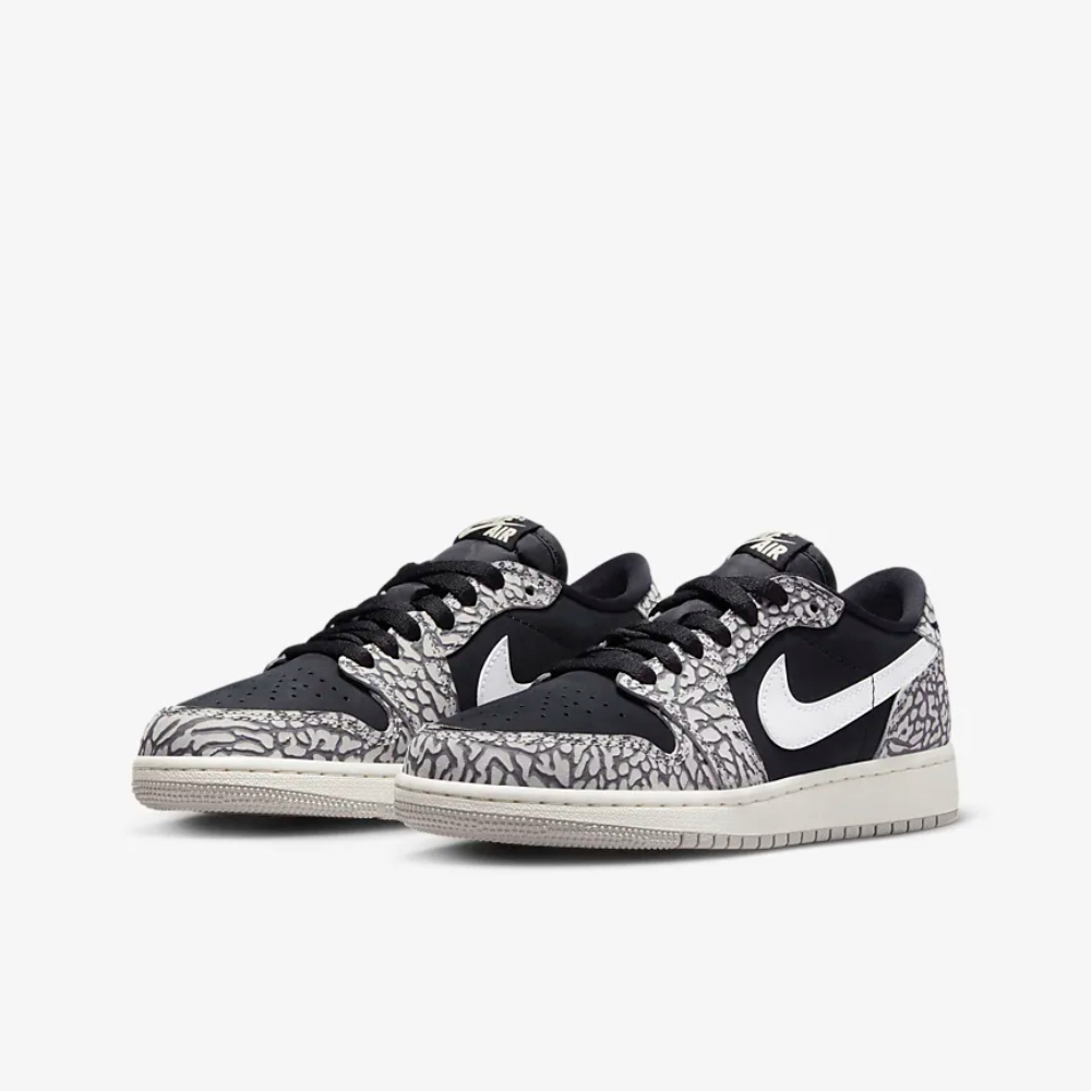 NIKE 耐吉】休閒鞋女鞋大童運動鞋AIR JORDAN 1 RETRO LOW OG GS 黑