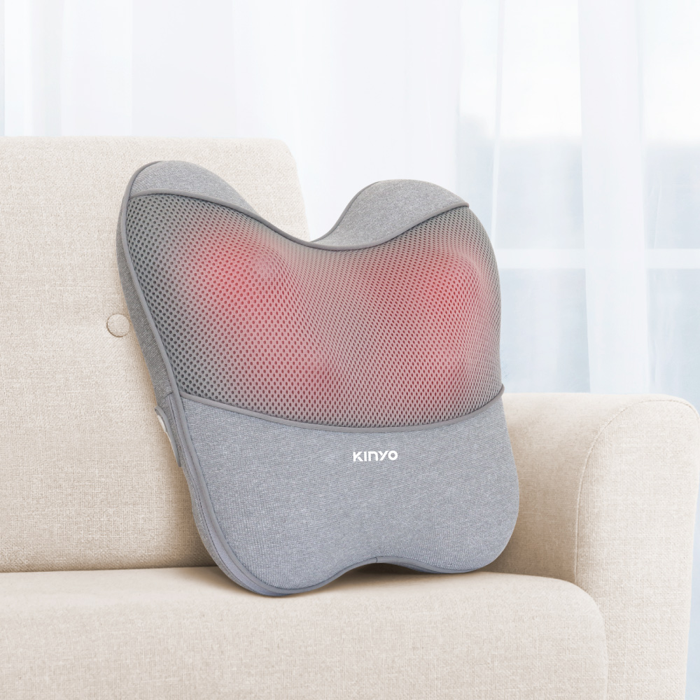 【KINYO】隨時躺電動腰背按摩枕/溫熱按摩枕(IAM-2704)
