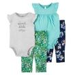【Carters】嬰兒衣服四件套組(灰色組)
