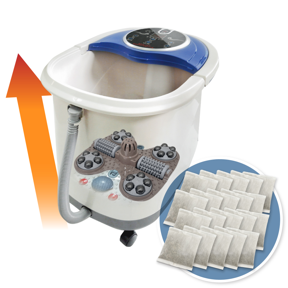 【日虎】自動滾輪泡腳機/SPA溫熱按摩泡腳機(贈藥草包)