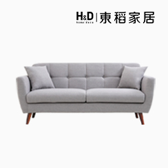 【H&D 東稻家居】棠那日式簡約拉扣造型三人沙發(休閒椅 布沙發 三人沙發 貓抓布)