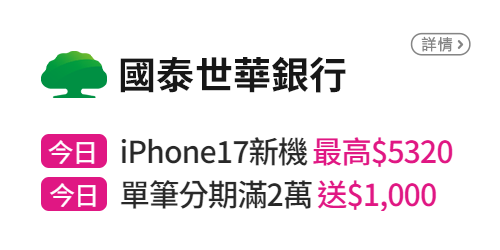 信用卡優惠