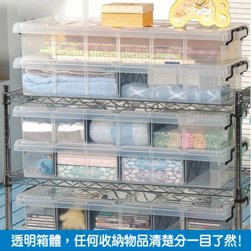 【真心良品】活寶床下扁平分類收納箱27L_3入(搶)