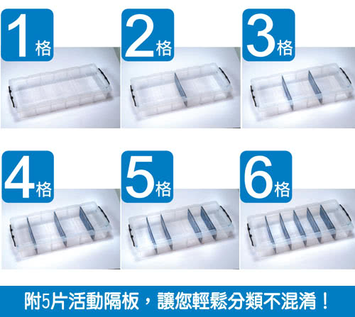 【真心良品】活寶床下扁平分類收納箱27L_3入(搶)